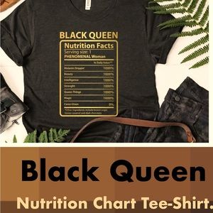 💕💕A Must-Have for Every Queen:
BLACK QUEEN NUTRITIONAL FACTS T-SHIRT PLUS SIZE💕💕